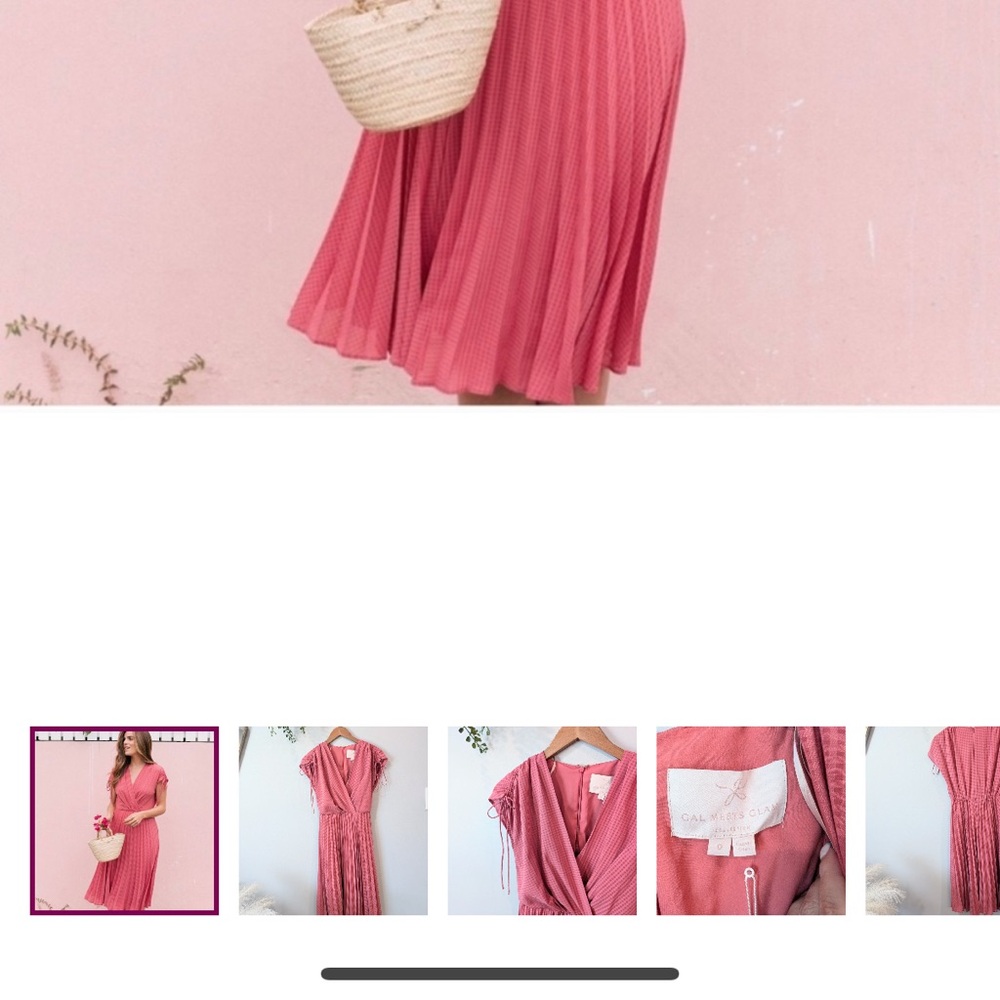 Gal Meets Glam Coral Midi Dress - Picture 2 of 2